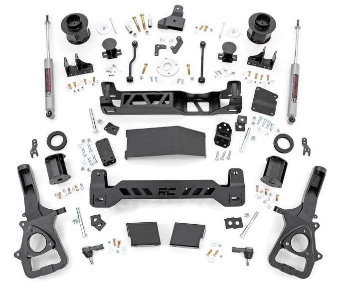 Rough Country 6" Spacer Lift Kit-V2 Shocks 19-up Ram 1500 4WD 22